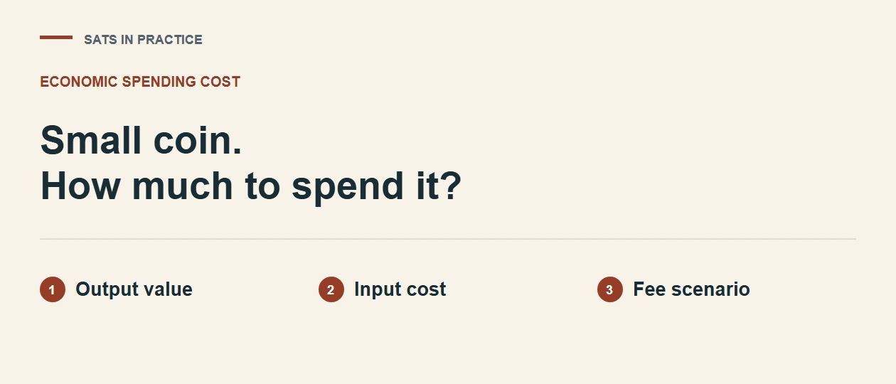 Bitcoin Dust Limits and What a Small UTXO Costs to Spend